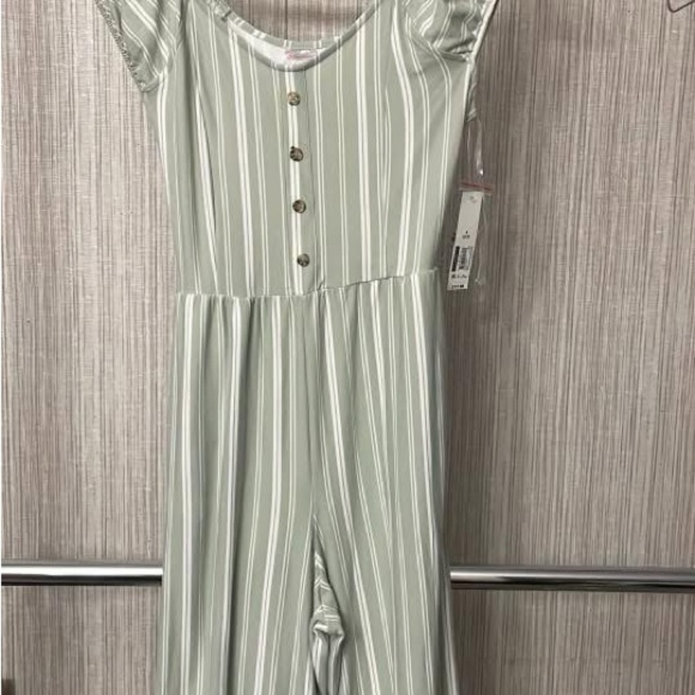 Striped Green Jumpsuit